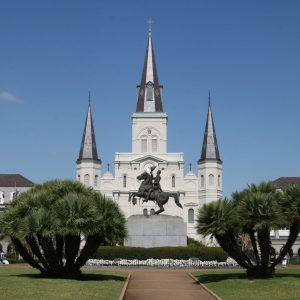a close up of a church
